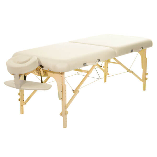 Mobiele massagetafelset pro beige crème | demassagetafel-specialist.nl
